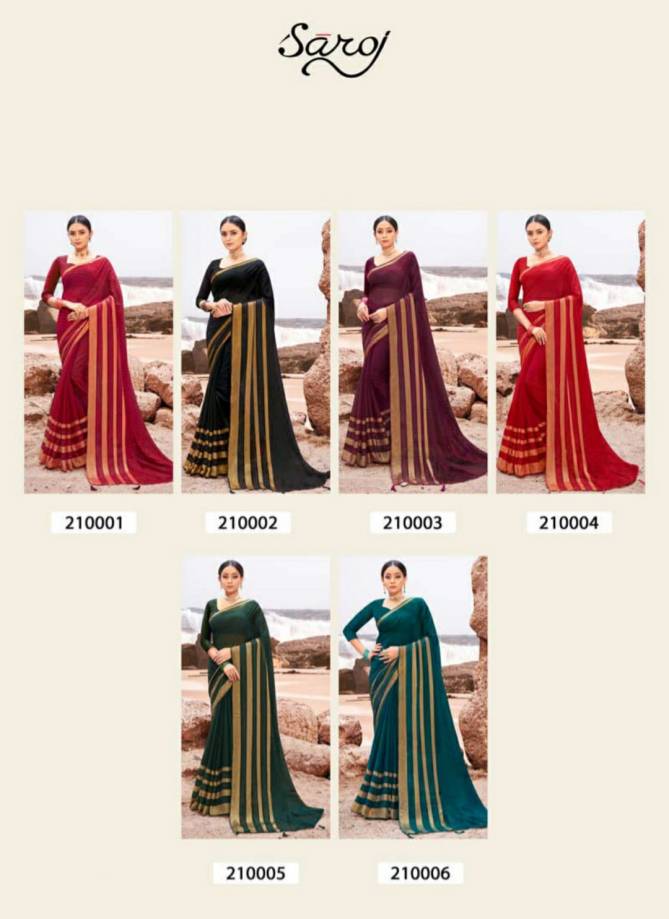Saroj Monika Fancy Festive Wear Georgette Printed Latest Saree Collection